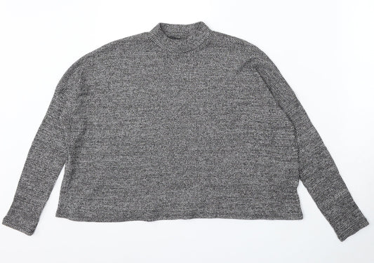 Divided by H&M Womens Grey Round Neck Polyester Pullover Jumper Size S