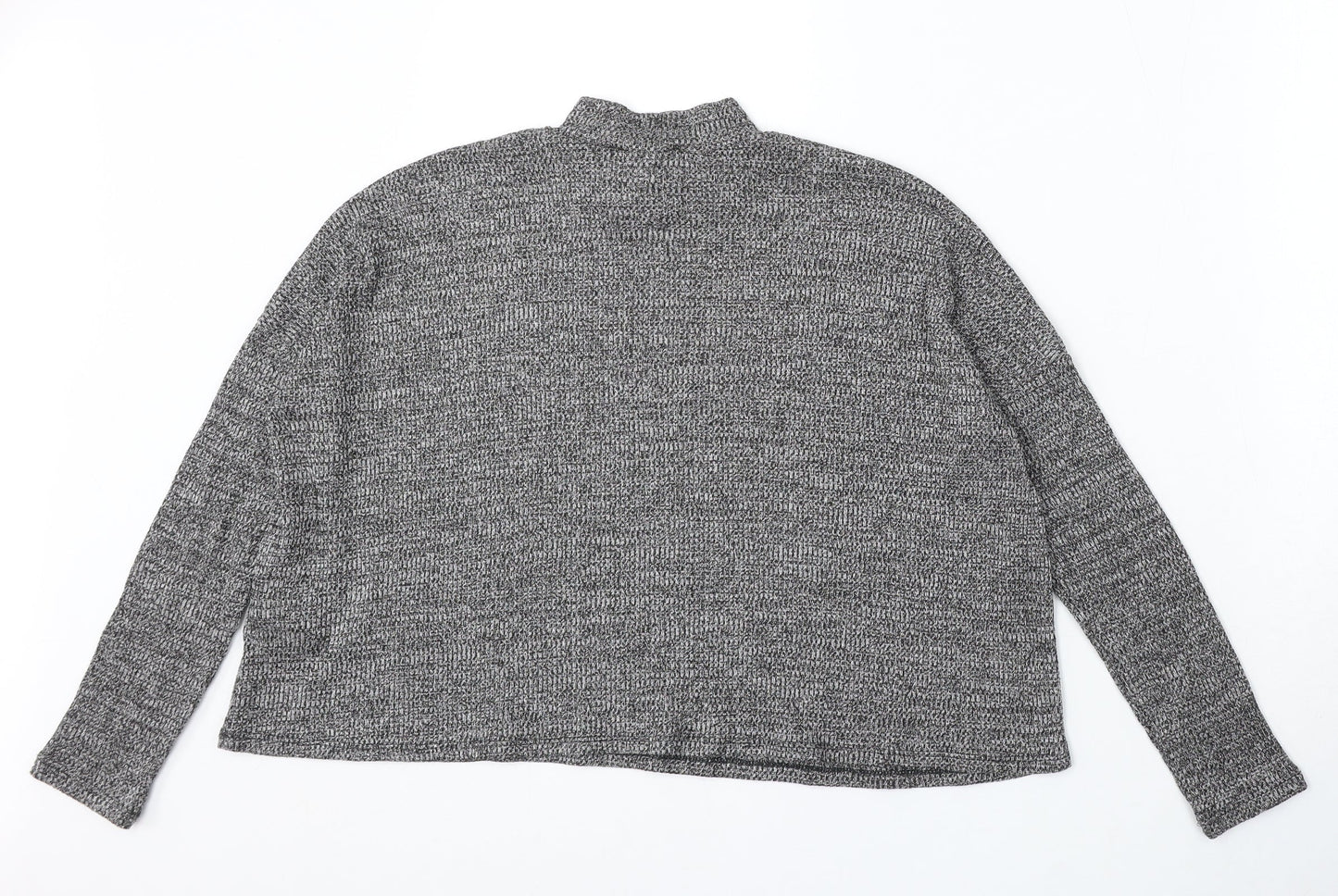 Divided by H&M Womens Grey Round Neck Polyester Pullover Jumper Size S