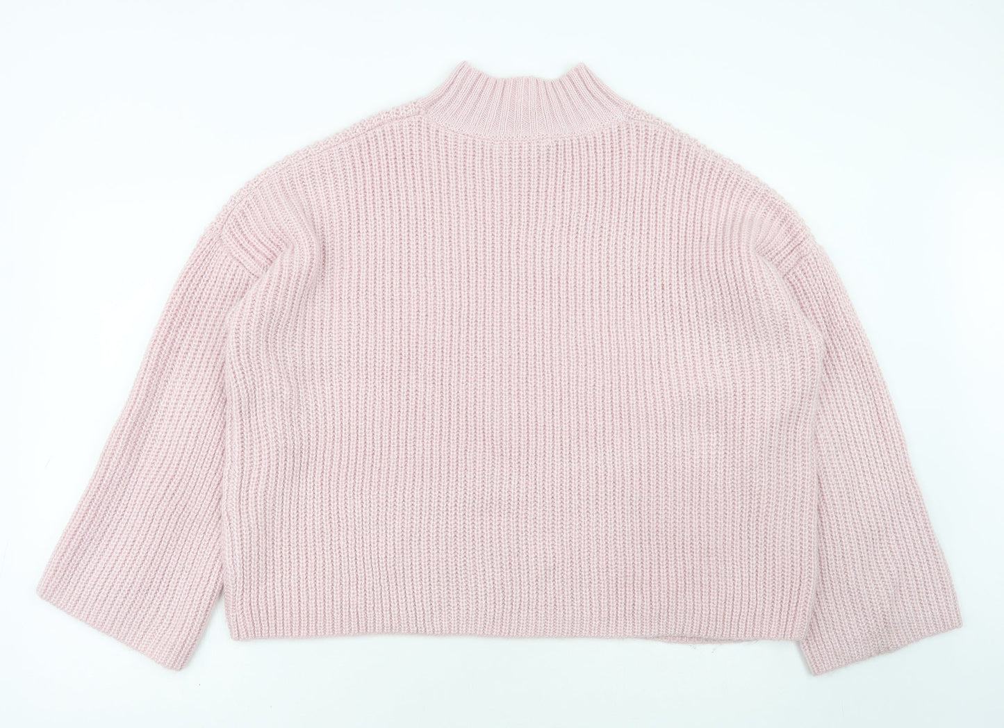 Red Herring Womens Pink High Neck Acrylic Pullover Jumper Size 18