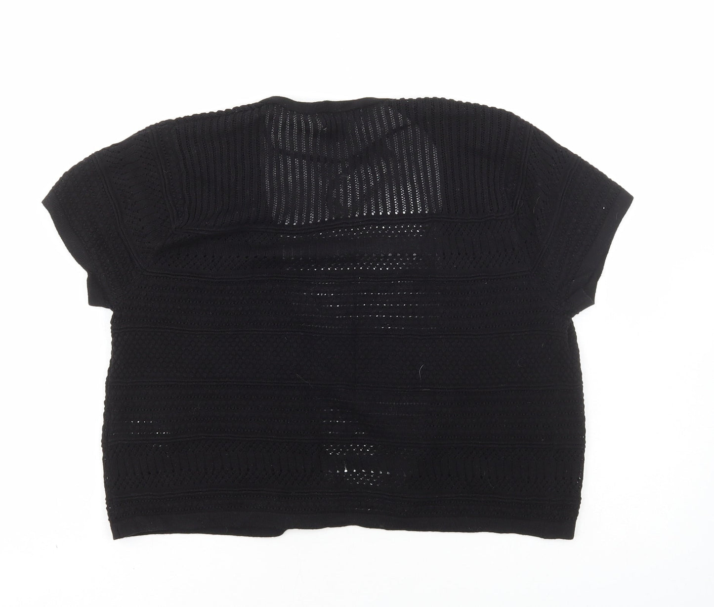 Primark Womens Black Cotton Cardigan Jumper Size XS