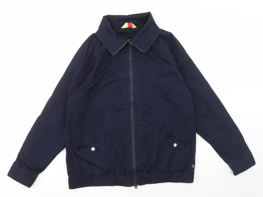 Alice Collins Womens Blue Jacket Coat Size 14 Zip