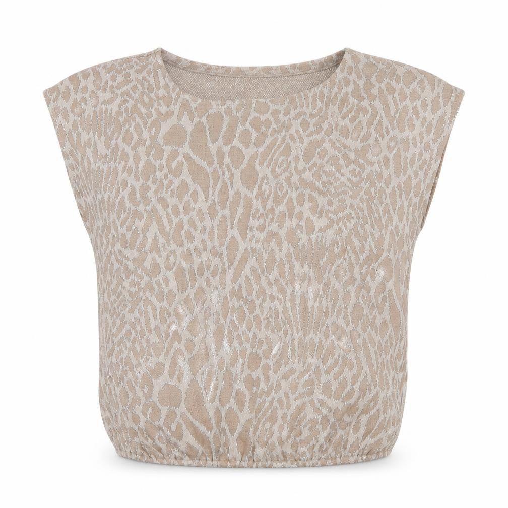 River Island Womens Beige Round Neck Animal Print Acrylic Pullover Jumper Size 8 - Leopard Print