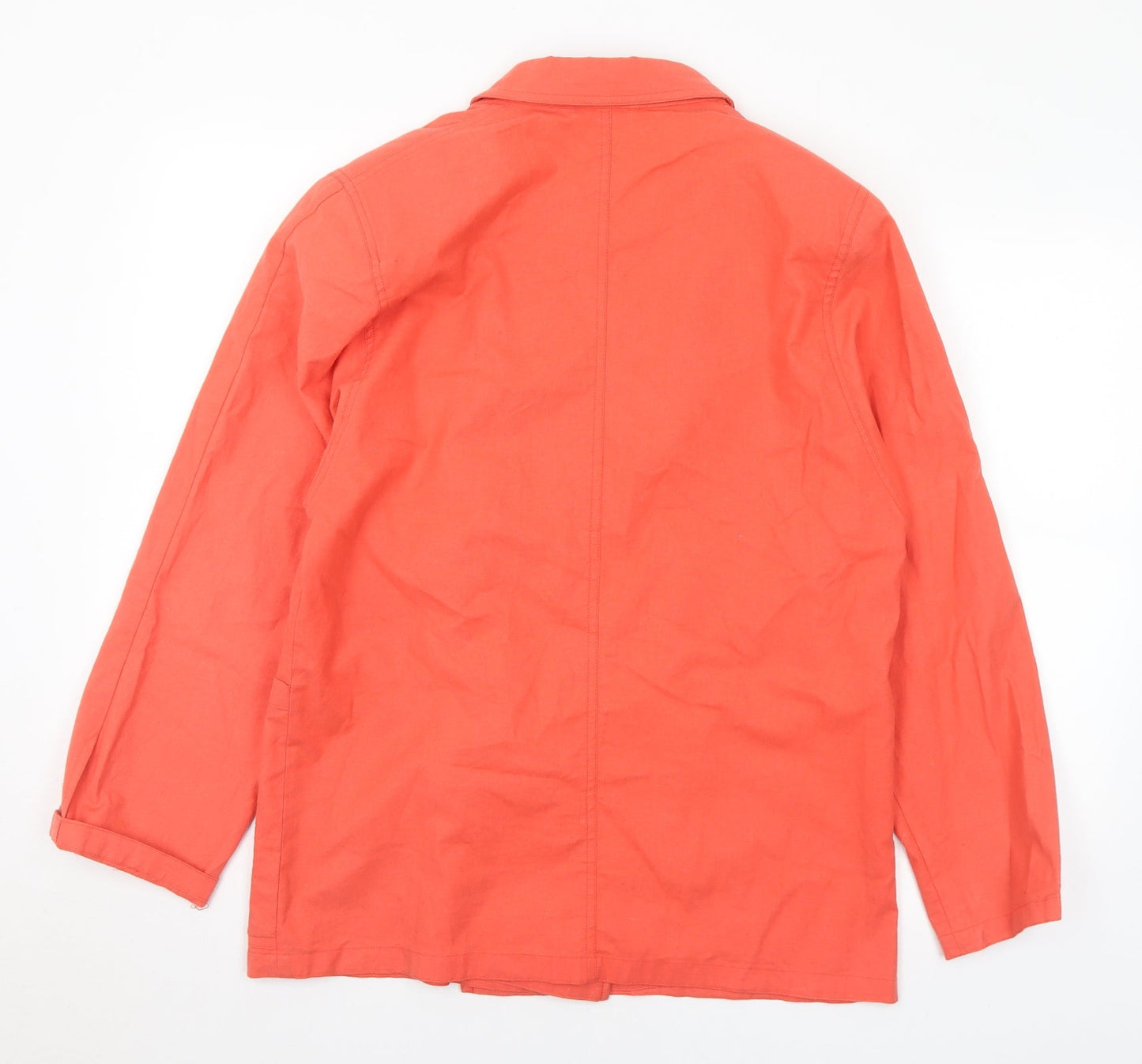 Preworn Womens Orange Jacket Size 12 Button