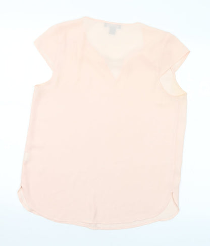 Atmosphere Womens Pink Polyester Basic Blouse Size 12 Round Neck