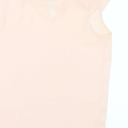 Atmosphere Womens Pink Polyester Basic Blouse Size 12 Round Neck