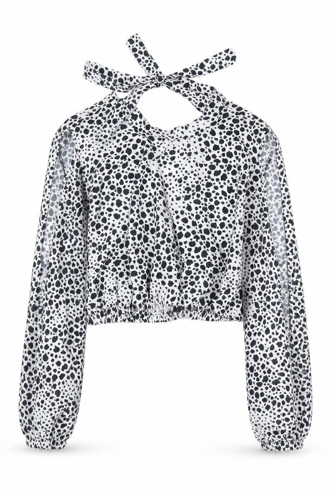 I SAW IT FIRST Womens White Animal Print Polyester Basic Blouse Size 12 Halter