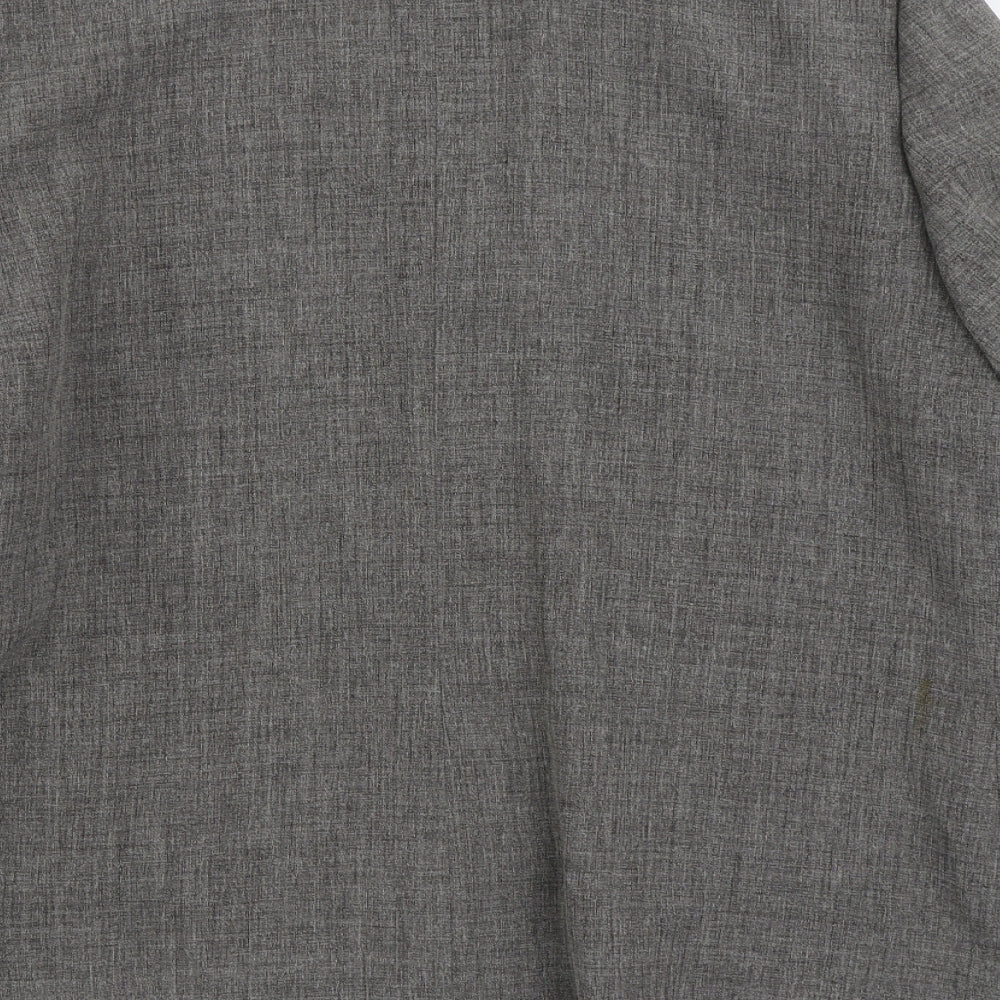 Definitions Womens Grey Jacket Blazer Size 16 Zip