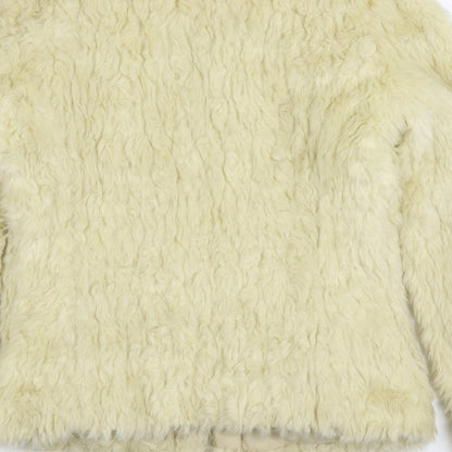 New Look Womens Beige Jacket Size 8 Hook & Eye