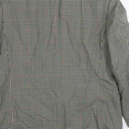 C&A Mens Multicoloured Check Wool Jacket Suit Jacket Size 44