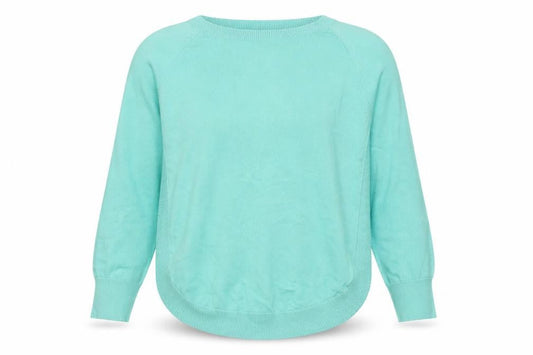 Damart Womens Green Round Neck Cotton Pullover Jumper Size M