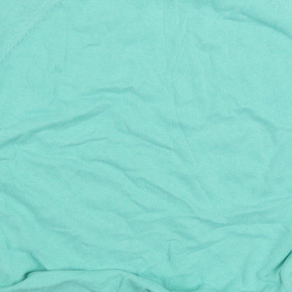 Damart Womens Green Round Neck Cotton Pullover Jumper Size M