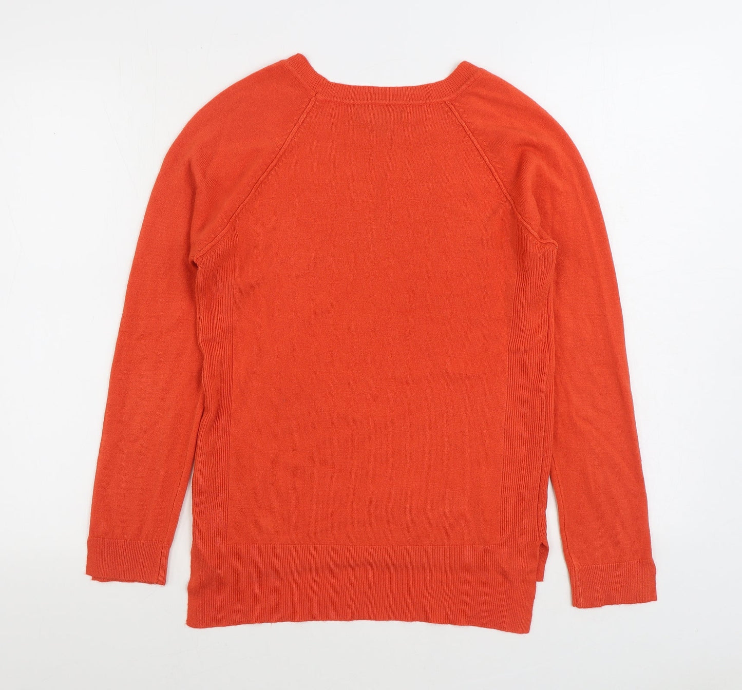 Atmosphere Womens Orange Round Neck Acrylic Pullover Jumper Size 12