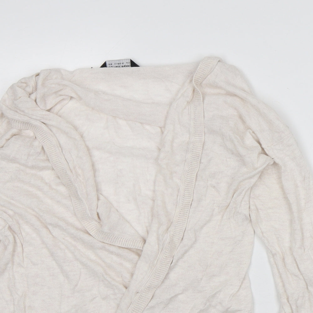 Dorothy Perkins Womens White Round Neck Cotton Cardigan Jumper Size 12