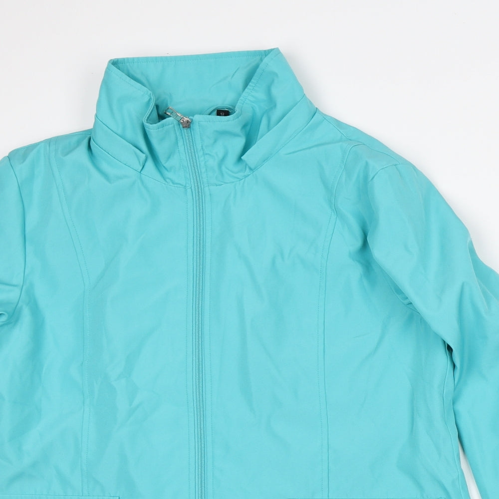 Finesse Womens Blue Jacket Coat Size 10