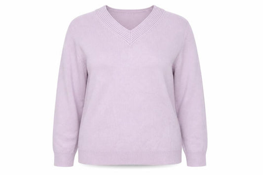 Damart Womens Pink V-Neck Acrylic Pullover Jumper Size 14