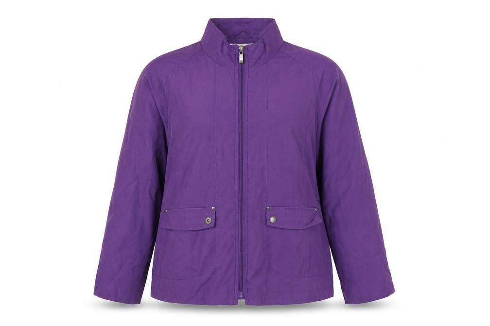 Eleganze Womens Purple Overcoat Coat Size 10 Zip