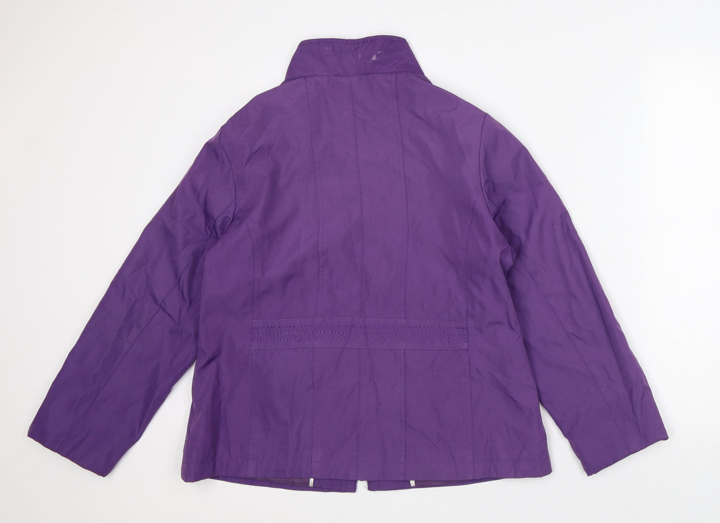 Eleganze Womens Purple Overcoat Coat Size 10 Zip