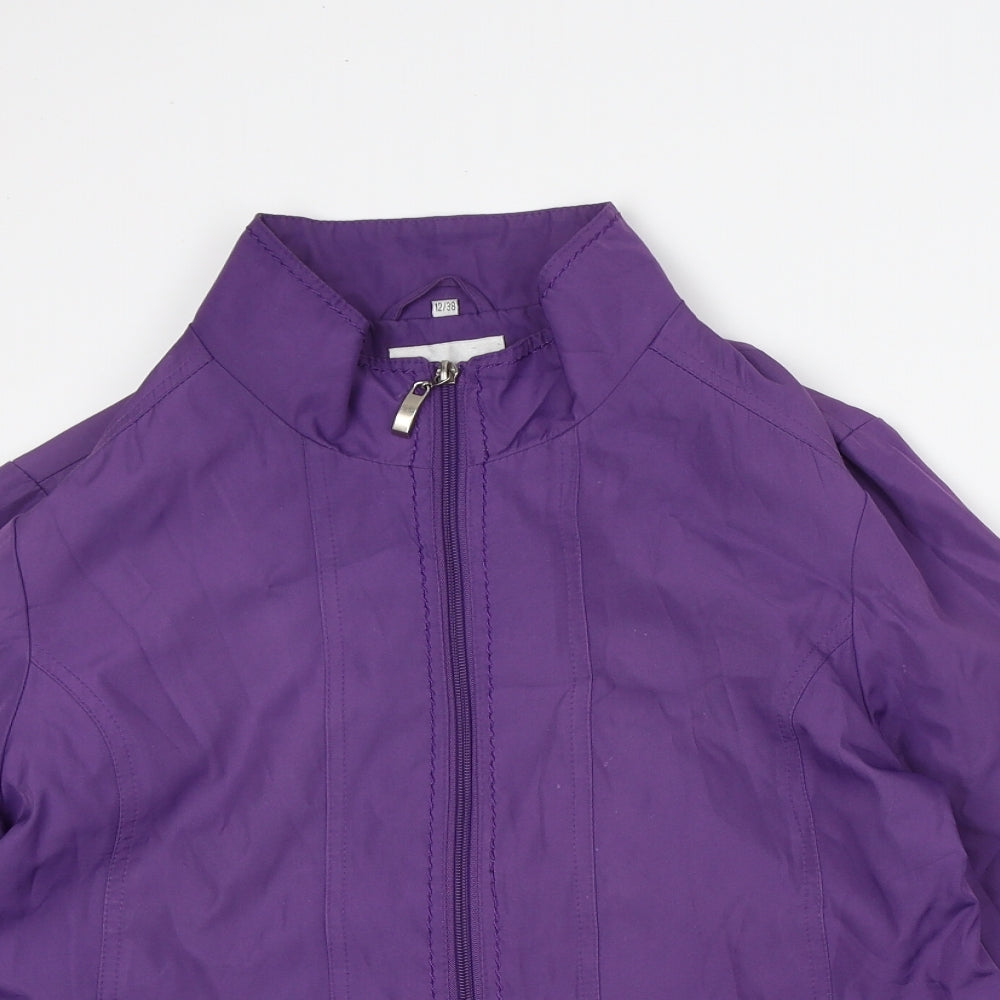 Eleganze Womens Purple Overcoat Coat Size 10 Zip