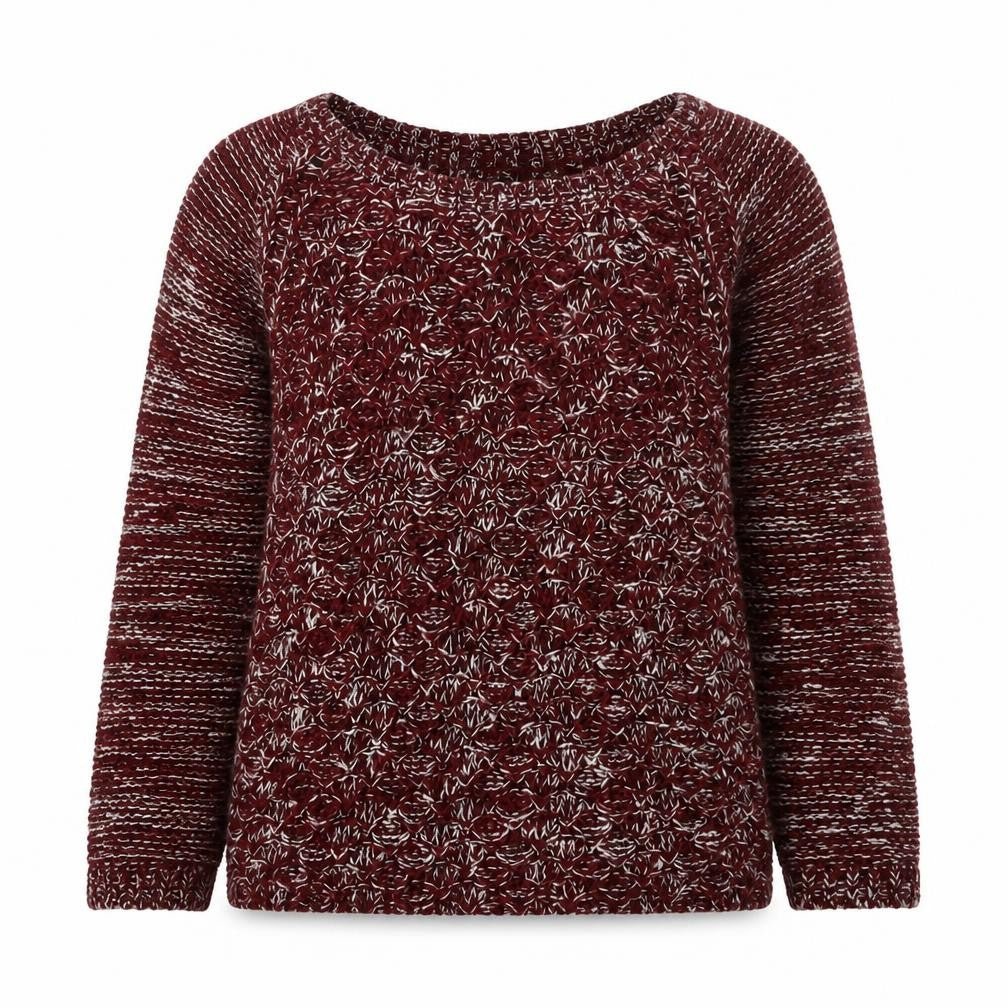Stradivarius Womens Red Round Neck Acrylic Pullover Jumper Size M