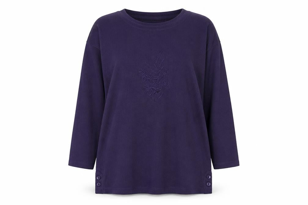 South Lodge Womens Purple Round Neck Polyester Pullover Jumper Size M