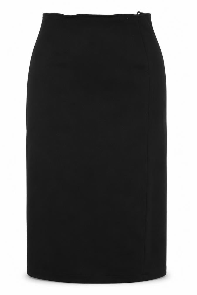 Classic Womens Black Polyester A-Line Skirt Size 32 in