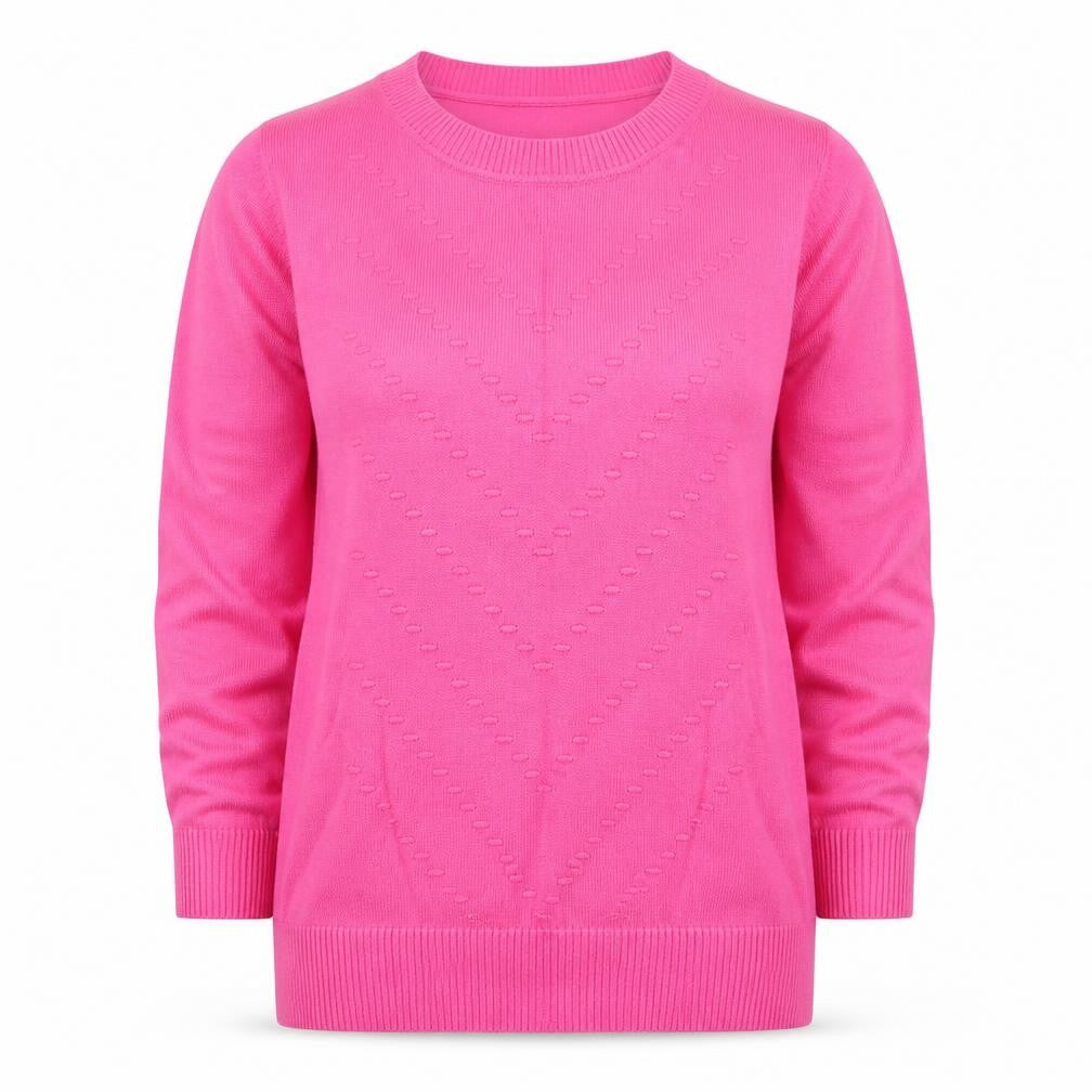 Paramour Womens Pink Round Neck Viscose Pullover Jumper Size S