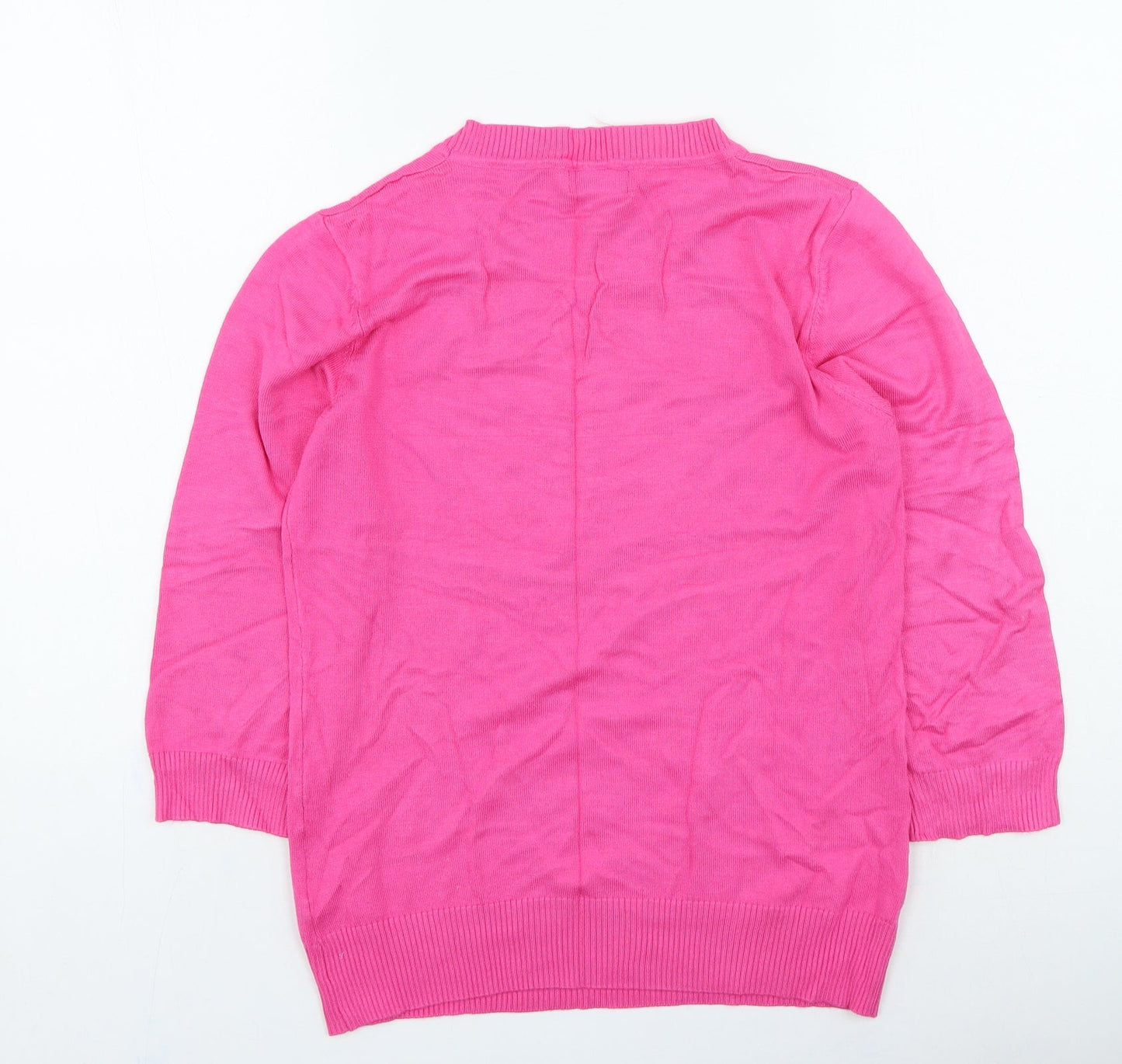Paramour Womens Pink Round Neck Viscose Pullover Jumper Size S