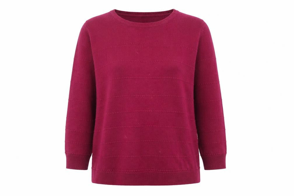 Marks & Spencer Womens Purple Crew Neck Acrylic Pullover Jumper Size 18