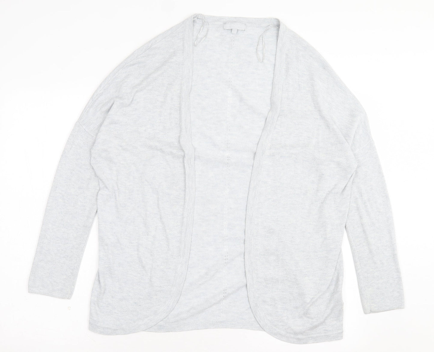 Red Herring Womens Grey V-Neck Cotton Cardigan Jumper Size 12