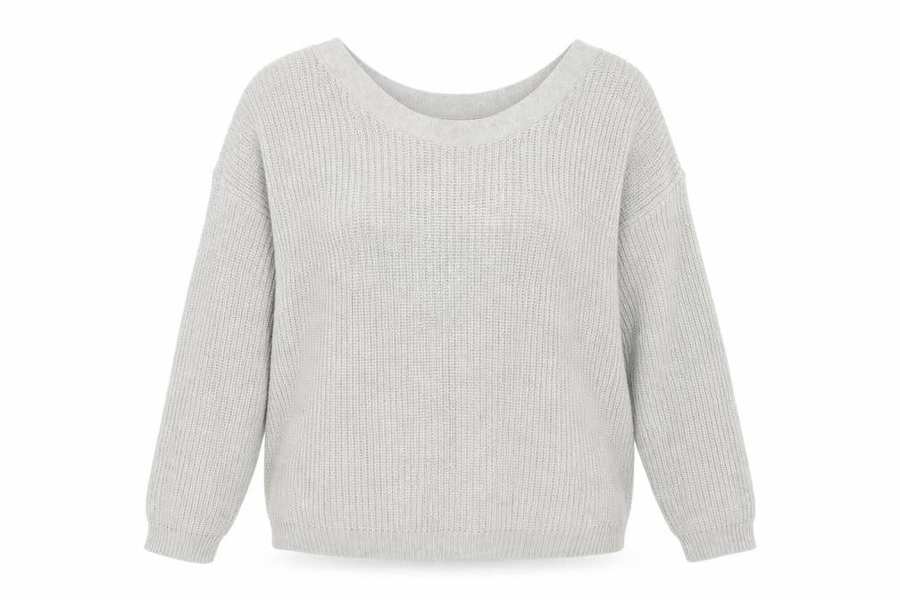 Primark Womens Grey Round Neck Acrylic Pullover Jumper Size XL