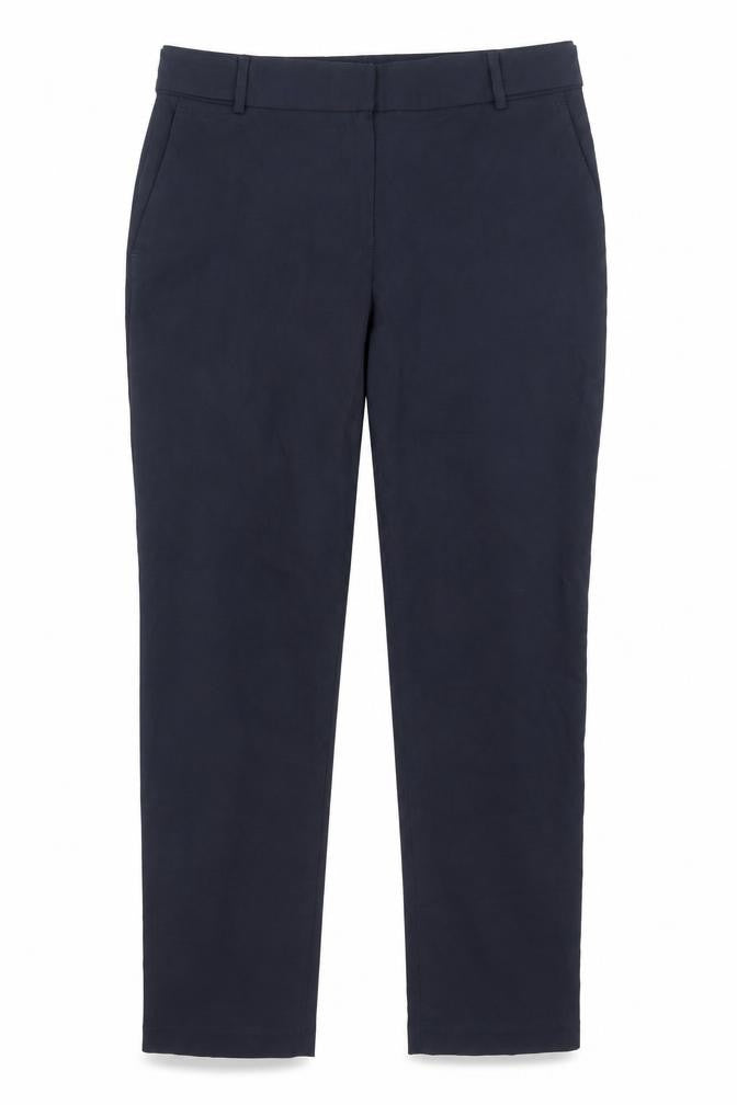NEXT Womens Blue Polyester Trousers Size 10 L28 in Regular Hook & Eye