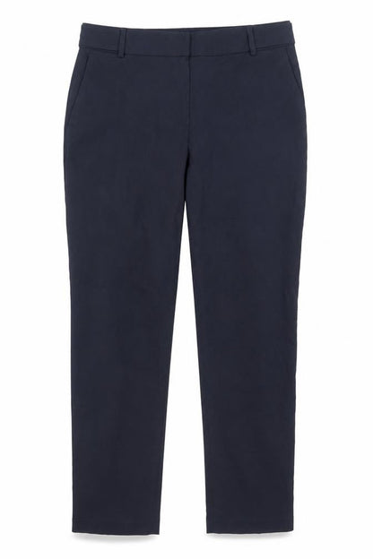Next Womens Blue Polyester Trousers Size 10 L28 in Regular Hook & Eye