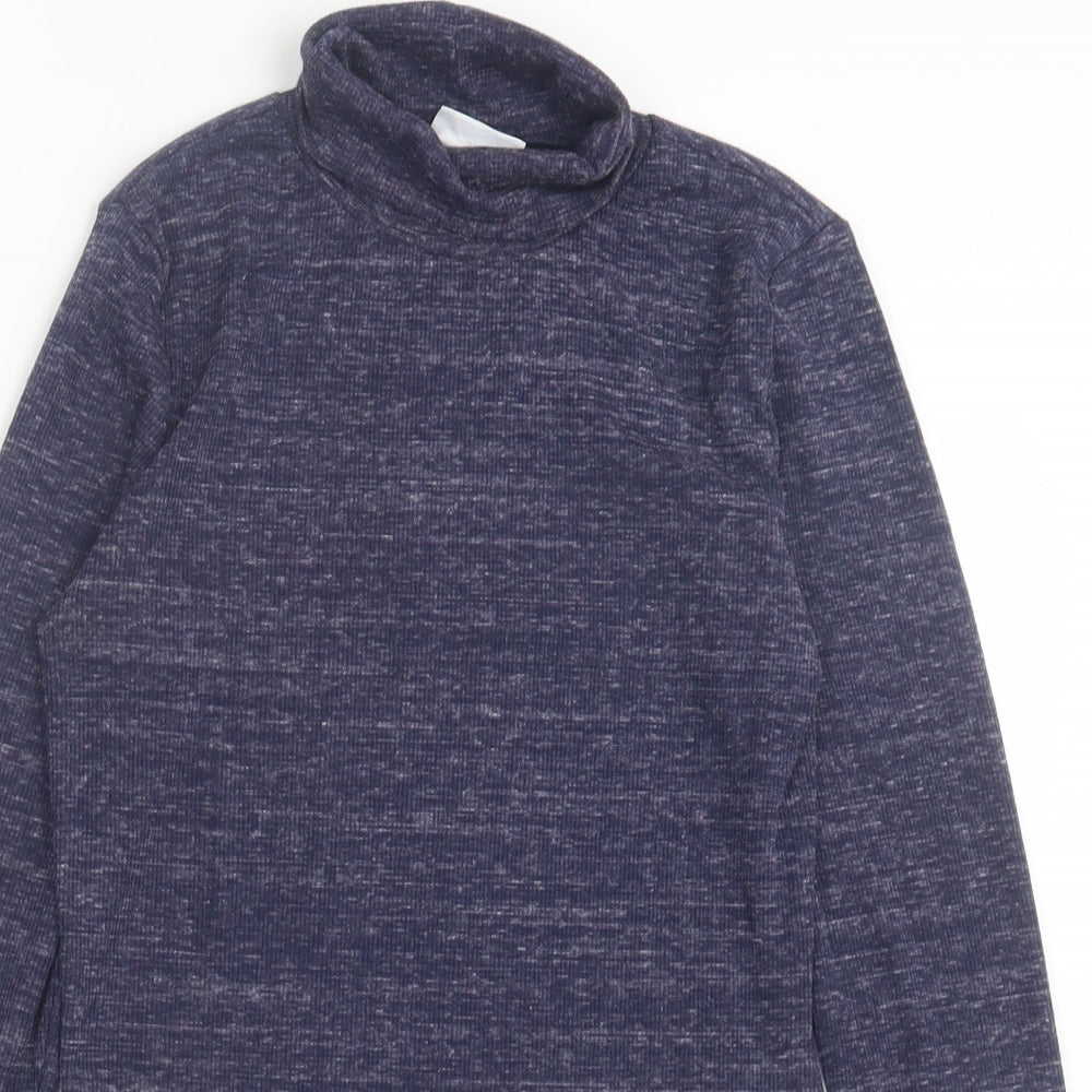 Noisy may Womens Purple Polyester Basic T-Shirt Size XS Roll Neck