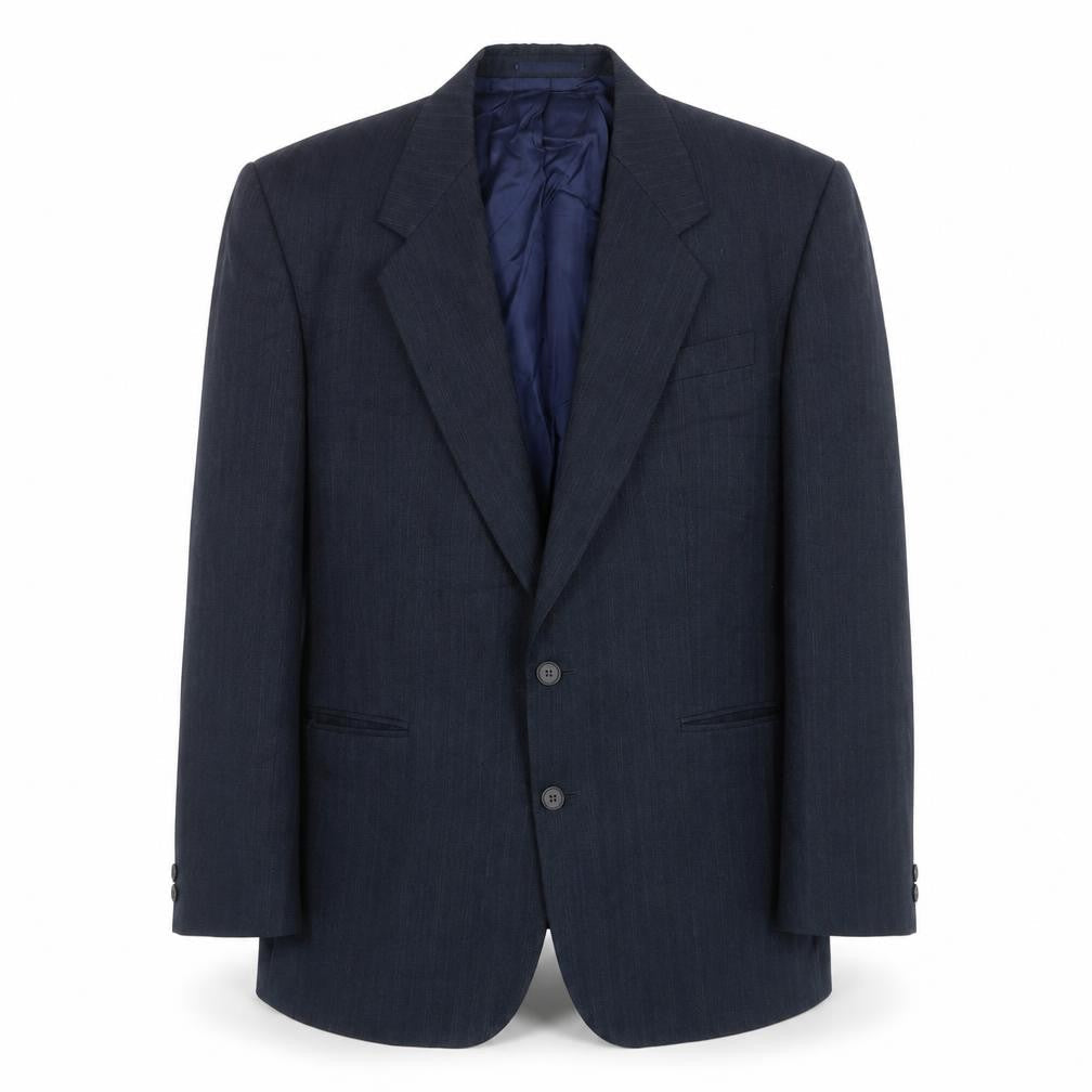 Preworn Mens Blue Striped Wool Jacket Suit Jacket Size 42