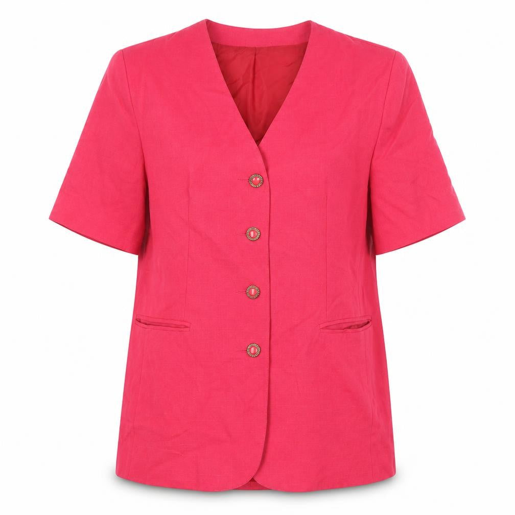 Klass Womens Pink Jacket Size 12 Button