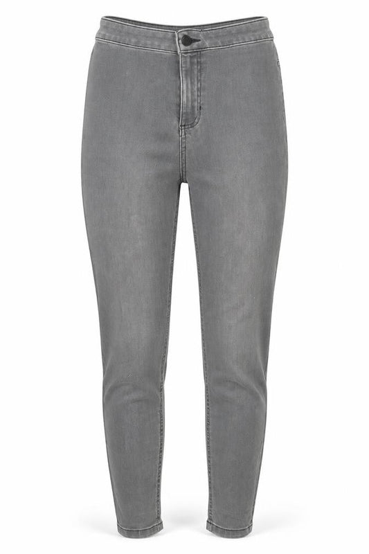 Marks & Spencer Womens Grey Cotton Skinny Jeans Size 8 L28 in Regular Button