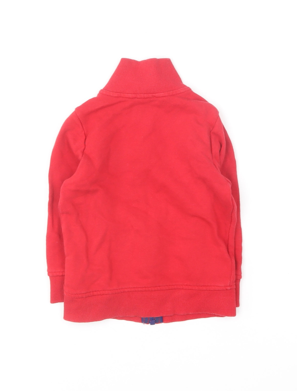 United Colors of Benetton Boys Red Cotton Full Zip Sweatshirt Size 2 Years Zip