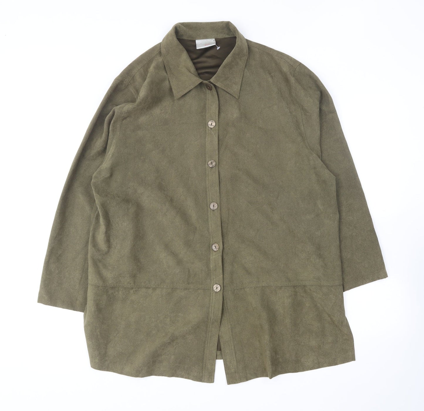 Lady G Womens Green Jacket Size 16 Button