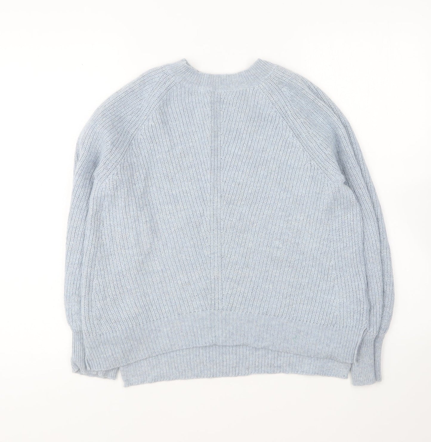 Marks and Spencer Womens Blue Round Neck Polyamide Pullover Jumper Size S
