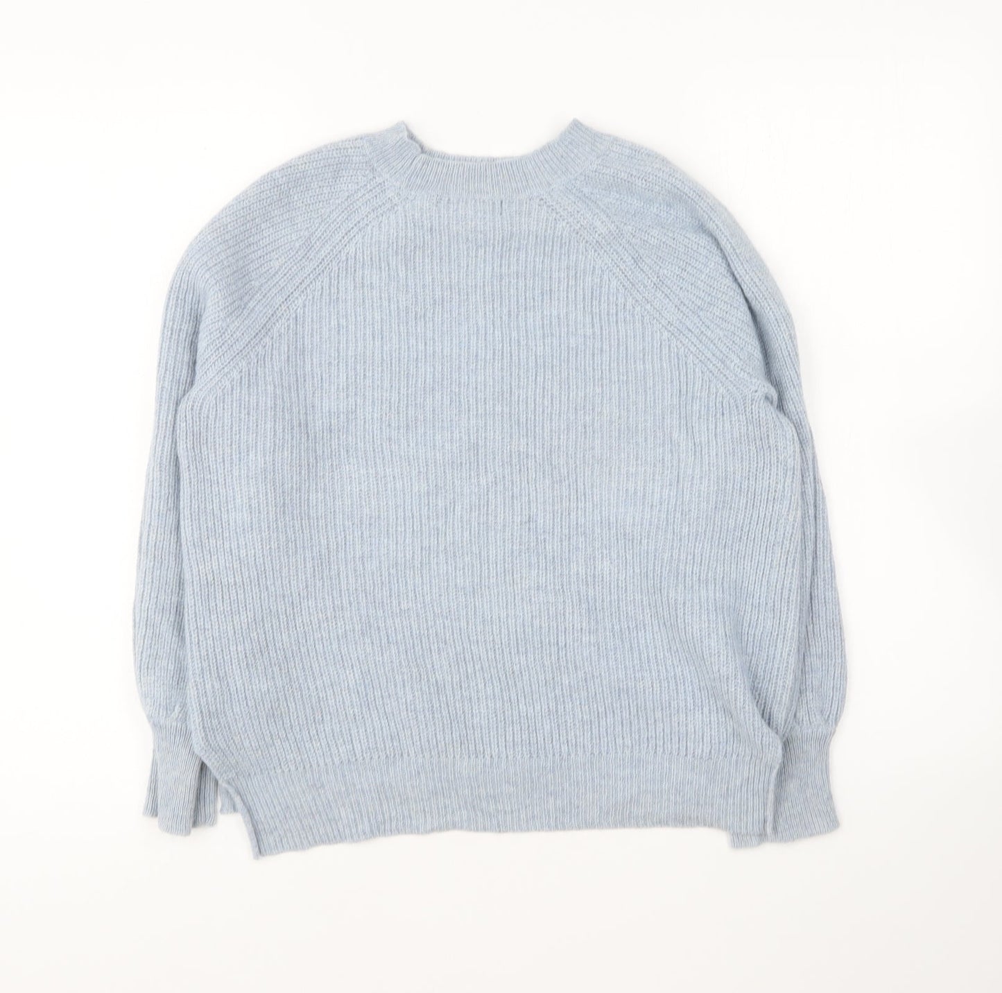 Marks and Spencer Womens Blue Round Neck Polyamide Pullover Jumper Size S