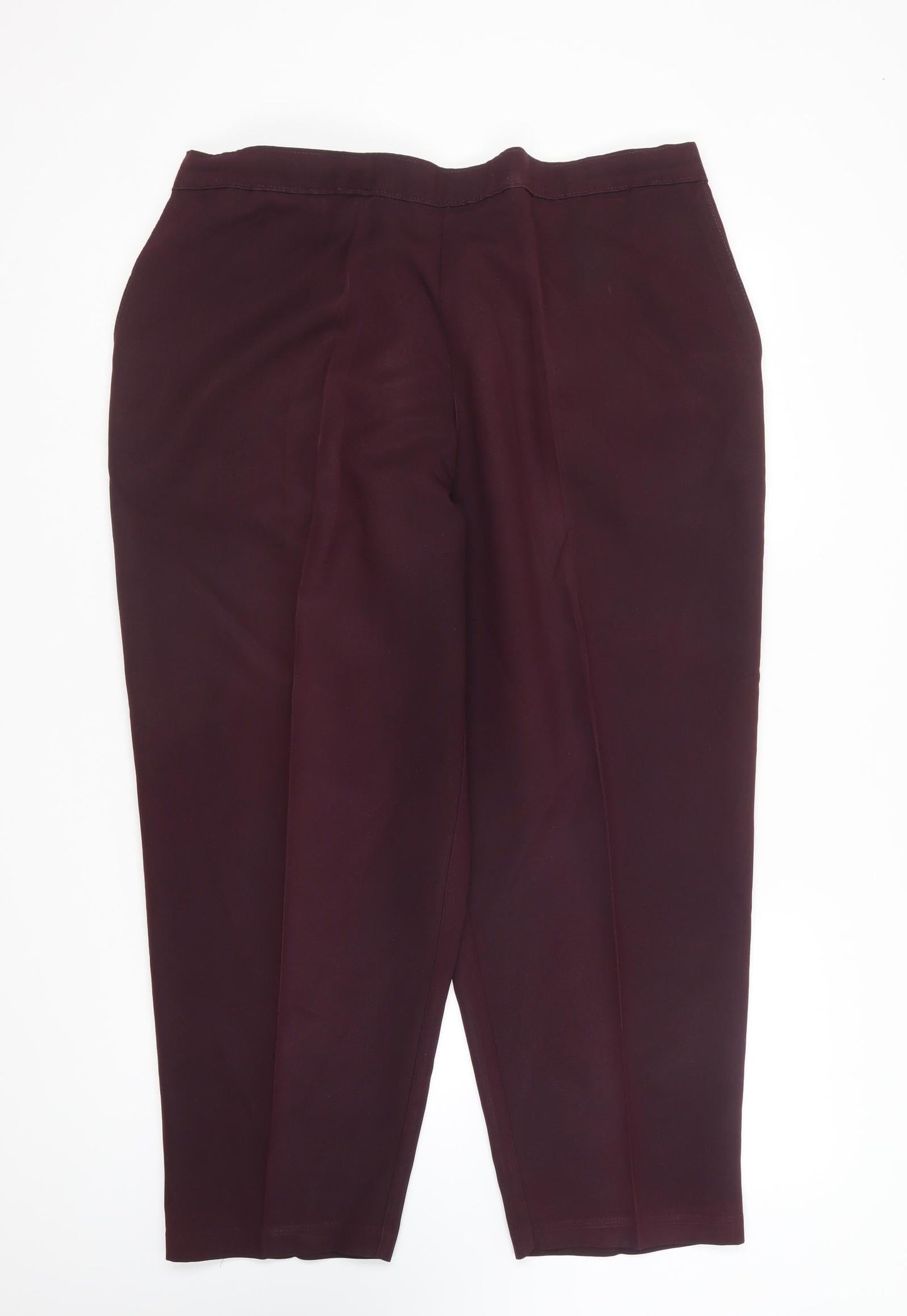 Saira of Manchester Womens Purple Polyester Trousers Size 24 L26 in Regular