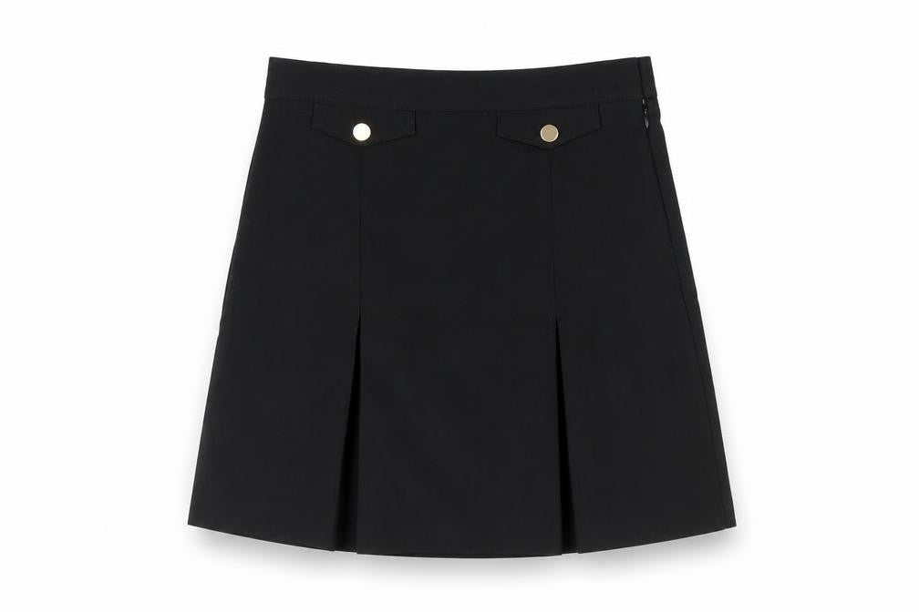 NEXT Girls Black Polyester A-Line Skirt Size 11 Years Regular Zip - Schoolwear