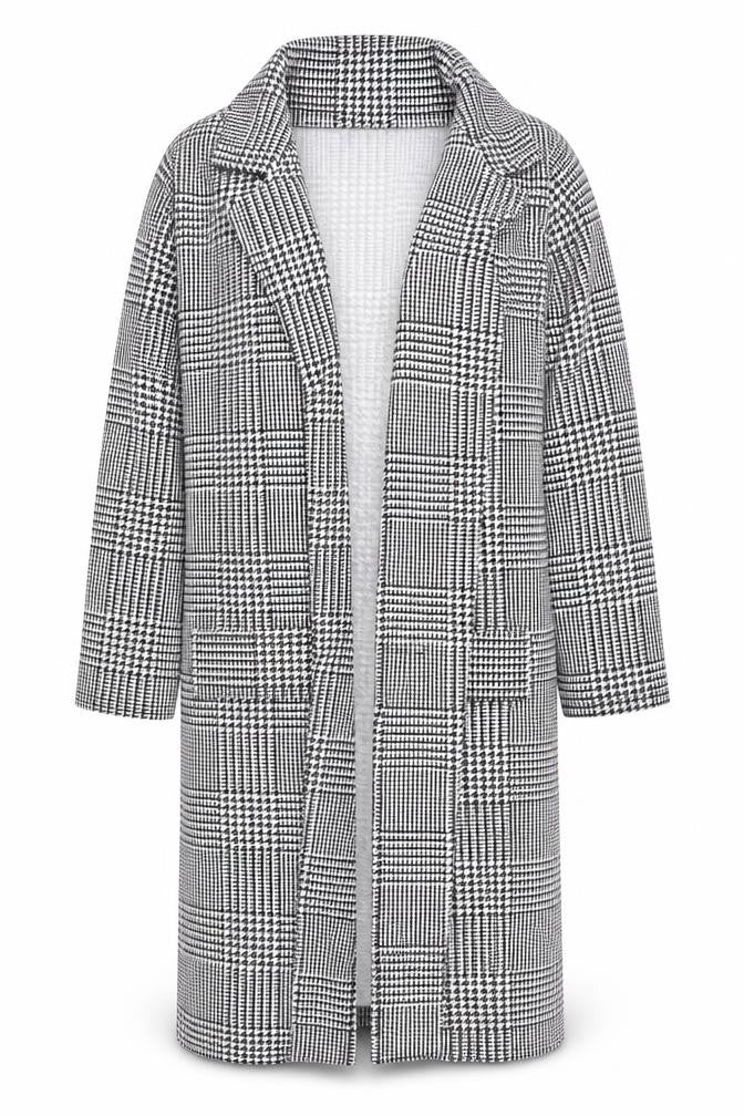 Sara Fashion Womens Black Check Jacket Blazer Size M