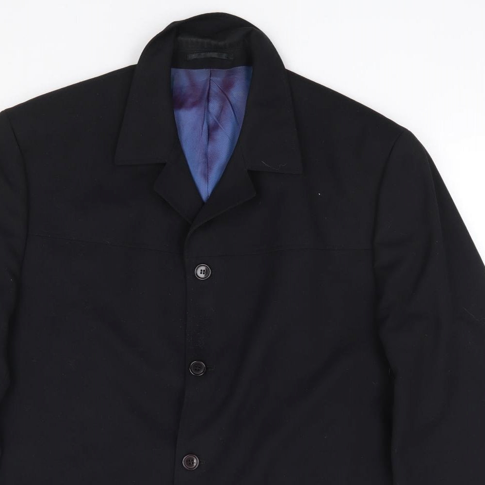 NEXT Mens Black Polyester Jacket Suit Jacket Size 42
