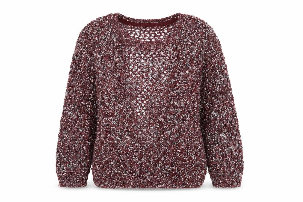 George Womens Red Round Neck Cotton Pullover Jumper Size 12