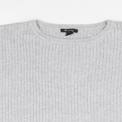 Preloved M Lounge Womens Grey Round Neck Polyester Pullover Jumper Size L - Detail
