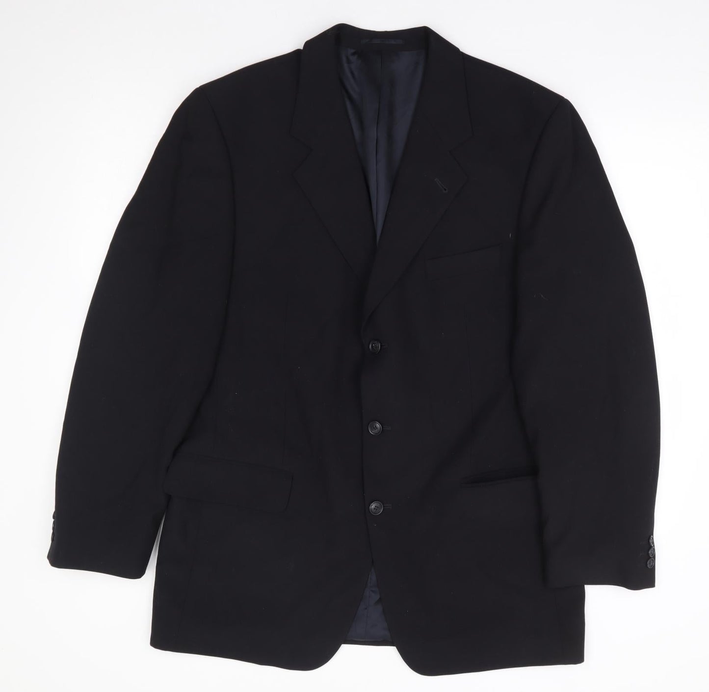 Copperstone Mens Black Polyester Jacket Suit Jacket Size 42
