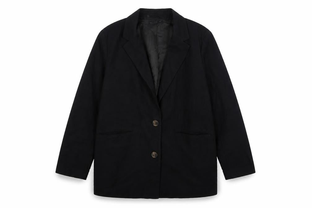 F&F Womens Black Viscose Jacket Suit Jacket Size 12
