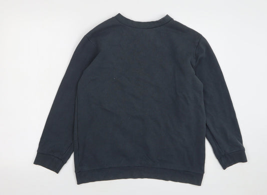 Topshop Womens Green Cotton Pullover Sweatshirt Size 8