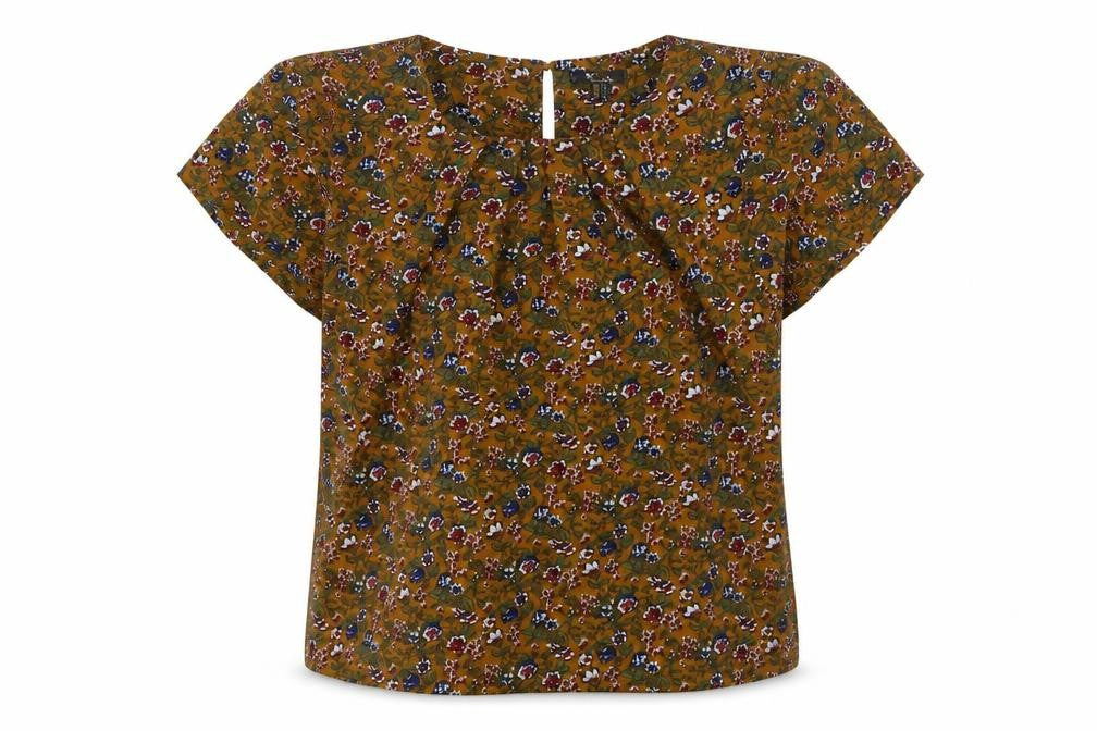 Cutie Womens Multicoloured Floral Polyester Basic Blouse Size 16 Round Neck
